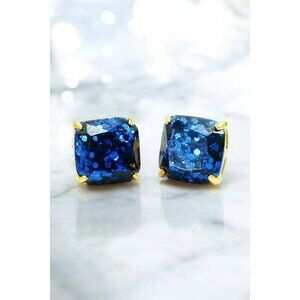 Kate Spade New York Mini Small Square Studs Earrings Navy